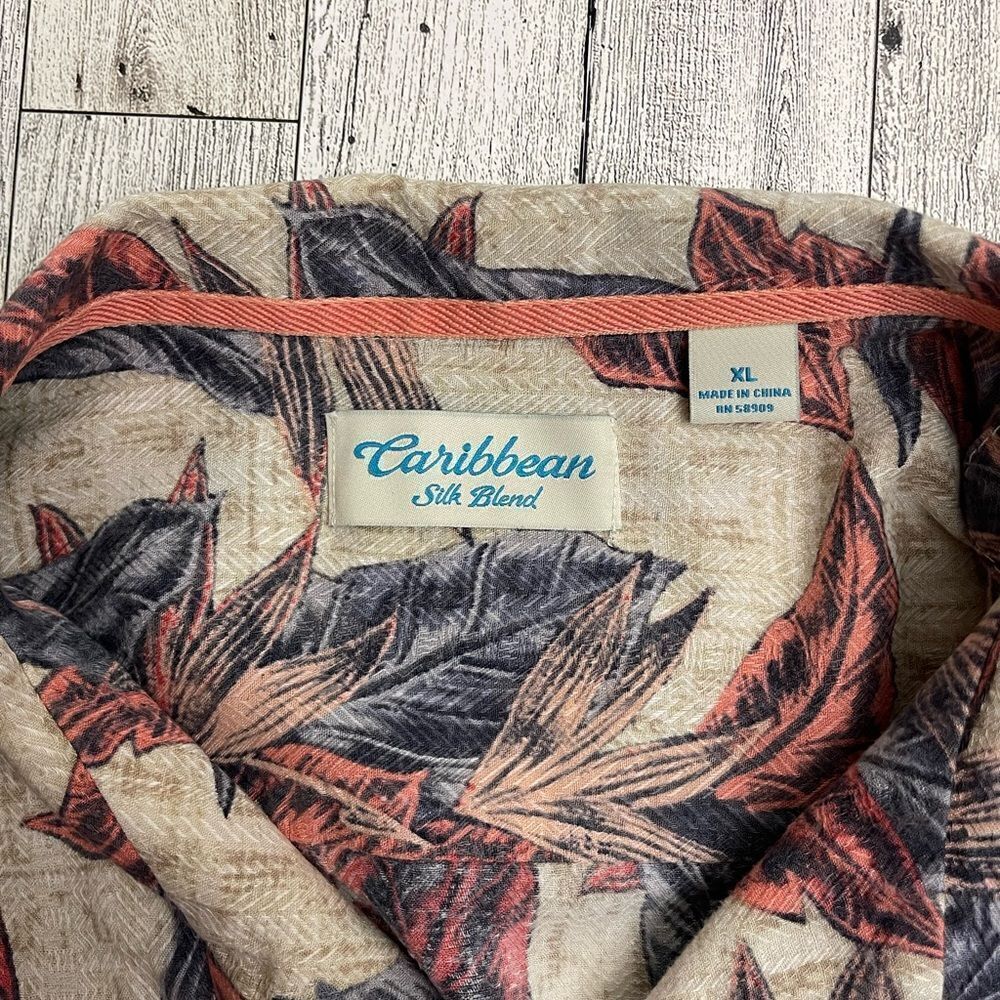Caribbean Silk Blend Hawaiian Shirt Size XL - Picture 6 of 6